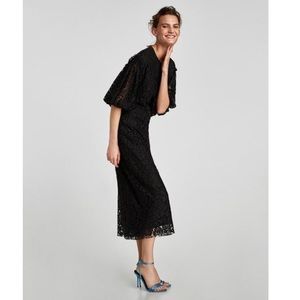 ZARA CROPPED LACE JUMPSUIT S